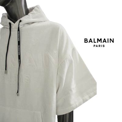 バルマン BALMAIN メンズ BWP470720 トップス 222 ホワイト パーカー