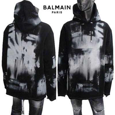 人気 バルマン BALMAIN メンズ トップス パーカー フーディ ロゴ