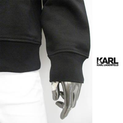 カールラガーフェルド KARL LAGERFELD BLACK レディース スウェット 