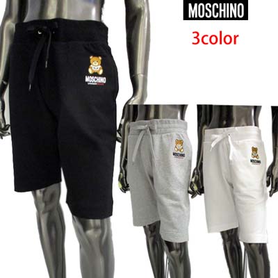 モスキーノ MOSCHINO 二分の一ズボン下 メンズ セットアップ着付ける可(トップス別売り) 3color BEAR/ロゴタイプ/ワードプレイ・バックポケット構成成分ロゴタイプ引き舟付き添い人二分の一ズボン下 白/灰/黒 A6887 4409 0001/0489/0555 (R36300)  321 2023年春夏新作 【貨物輸送無料】 【smtb-TK】
