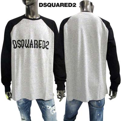 【関税送料込】DSQUARED２ INVICTA レイヤード ロングTシャツ 関税送料込】DSQUARED2 INVICTA レイヤード ロングTシャツ (D