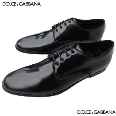 ドルチェ＆ガッバーナ DOLCE&GABBANAドルガバ メンズ 靴 ビジネスシューズ ドレスシューズ ソール部分ロゴ付きビジネスシューズ 黒 ブラック 光沢ブラック A10703 A1203 80999 (R113300) 321 2023年春夏新作 【送料無料】 【smtb-TK】 62,315円