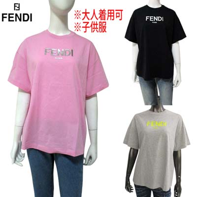 フェンディ　140 Tシャツ New☆23ss FENDI ロゴTシャツBlack/10~14歳大人もOK♪【関税込