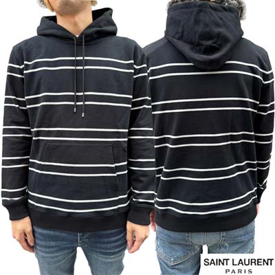 【Saint Laurent】ロゴ リブ ゴーシュ フーディー ブラック Saint Laurent Rive Gauche hoodie | Le Noir - Unconventional