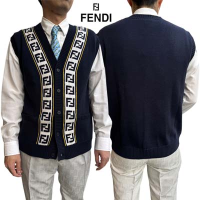 フェンディ　FENDI Vネックセーター 52サイズ ブラック　ストライプ 楽天市場】フェンディ FENDI メンズ トップス セーター ニット