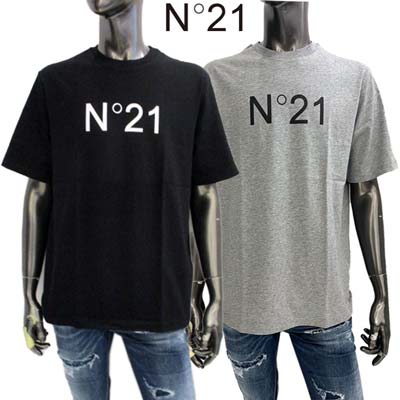 LA6420 ヌメロヴェントゥーノ コットン 半袖プリントTシャツ ブラックXL LA6420 ヌメロヴェントゥーノ コットン 半袖プリントTシャツ