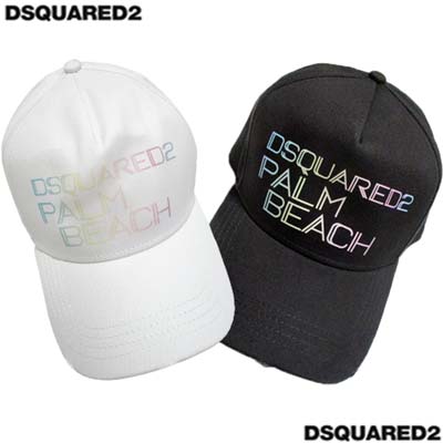 ディースクエアード　キャップ　ホワイト DSQUARED2 ディースクエアード DSQUARED2 ベースボールキャップ