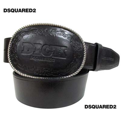 ディースクエアード DSQUARED2 ベルト メンズ グッズ 小物 DICK/カナダロゴバックル・剣先ロゴ刻印入りベルト ブラック BEM0579 12900001 M1601 (R62700) 421 2024年春夏新作 【送料無料】 【smtb-TK】
