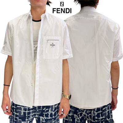 FENDI 襟付き半袖シャツ 楽天市場】フェンディ FENDI メンズ トップス シャツ 半袖