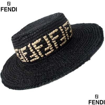 FENDI フェンディ デニムロゴ バケットハット 関税送料込 セール】FENDI バケットハット FXQ801 AN9H デニム FFロゴ