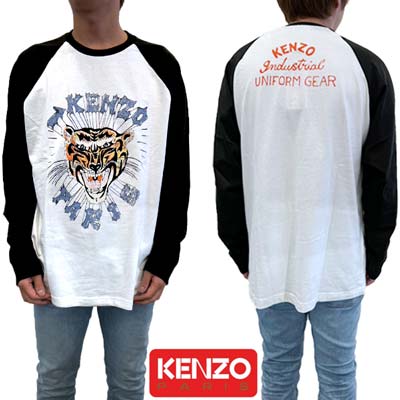 KENZO ケンゾー ポピー 刺繍入り ロゴ コットン 長袖 Tシャツ 120103_1019.jpg