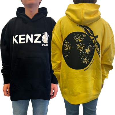 KENZO ケンゾー ロゴプリントプルオーバーフーディ ブラック KENZO - ケンゾー KENZO パーカー フーディー プルオーバー