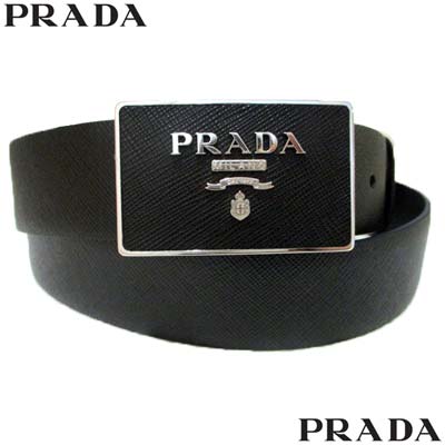 プラダ　ベルト　サイズ34 ブラック レザー ベルト | PRADA