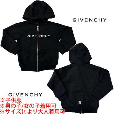 GIVENCHY ジバンシー パーカー フーディ ちびっ子服 キッズ トップス ユニ一発やる 大きさにより成年者着付ける可 ブランド名ロゴタイプ/4Gロゴタイプ入り口・入口ジップアップパーカー 黒いこと H30411 09B 06A/08A/10A/12A (R51000)  422 2024年秋冬新作 【貨物輸送無料】 【smtb-TK】