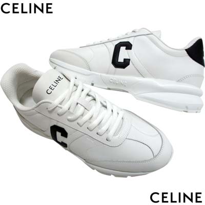 CELINE 人気 ロートップスニーカー 本革 ロゴ RUNNER CR-03 Women's Celine Runner CR-03 low lace-up sneakers in mesh