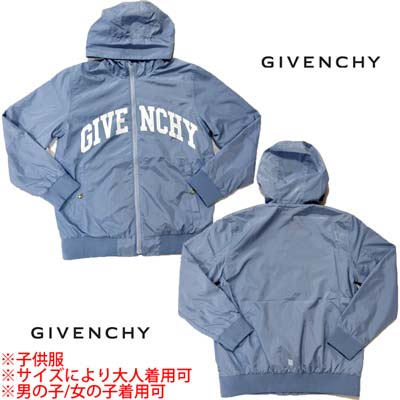 ジバンシー GIVENCHY 上衣 キッズ ちびっ子服 ウィンドブレーカー アウター ユニ一発やる 大きさにより成年者着付ける可 フロントアーチブランドロゴ/うしろ側裾4Gモノグラムロゴタイプ入り口・入口上衣 青碧 H30119 790 10A/12A (R81400) 421 2024年春夏新作 貨物輸送無料 【smtb-TK】