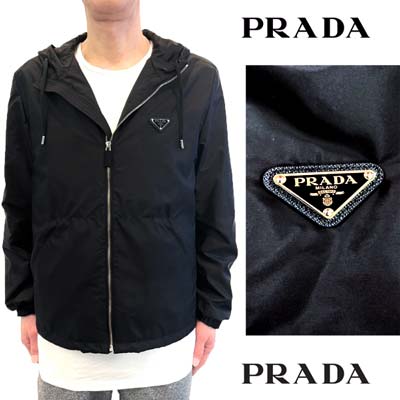 【話題】PRADA◆コットン コーデュロイ ブルゾンジャケット ロゴ Prada コーデュロイ ジャケット | ブルー | FARFETCH JP