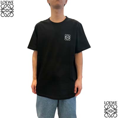 LOEWE★ルーズフィット Tシャツ 半袖 ロゴ クルーネック リブ 関税・送料込】LOEWE ルーズフィット Tシャツ コットン (LOEWE/T