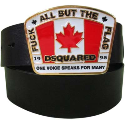 DSQUARED2 ディースクエアード ベルト メンズ カナダ国旗 バックル ロゴ レザー ブラック BEM0641 12900001 2124 (R64900) 521 2025年春夏新作 【送料無料】 【smtb-TK】