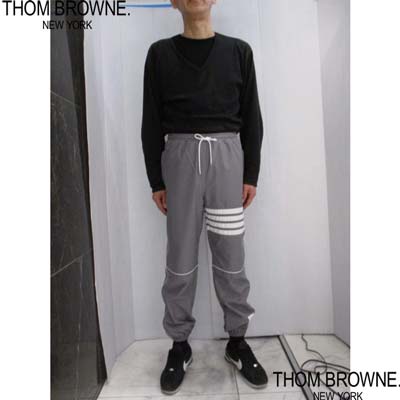 THOM BROWNE ジョガーパンツ トムブラウン 23SS 4-BAR LIGHT WOOL ジョガーパンツ (THOM