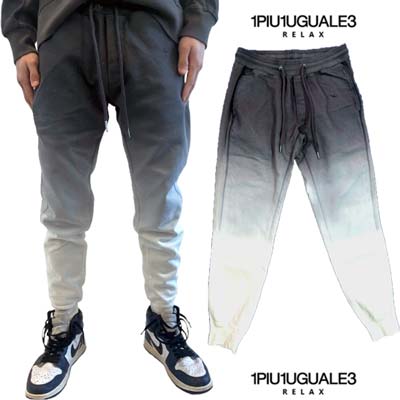 1PIU1UGUALE3 RELAX ウノピゥウノウグァーレトレ スウェットパンツ メンズ ジョガーパンツ グラデーション 折り鶴 ジャージ ブラックホワイト USB-25075 SN90 (R19800) 521 2025年春夏新作 【送料無料】 【smtb-TK】