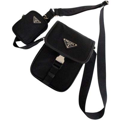 PRADA プラダ ショルダーバッグ ユニセックス トライアングルロゴ ブランドロゴ ポーチ ポケット ブラック 2VD043 2DMH F0002 (R280500) GB521 2025年春夏新作 【送料無料】 【smtb-TK】