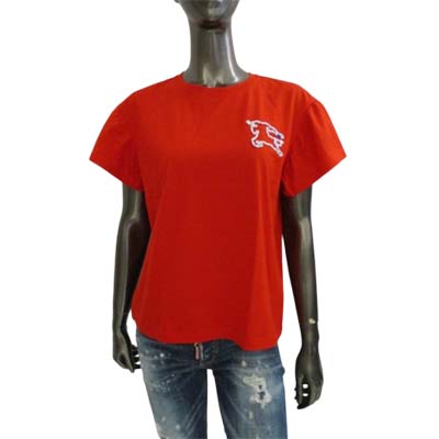 おすすめ！120 バーバリー　6Y ワンピース　イタリアTシャツ BURBERRY バーバリー チルドレン キッズ 肩チェック赤Tシャツ 6Y