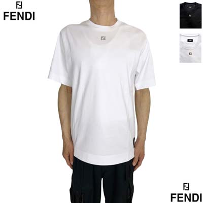 FENDI 半袖Tシャツ FENDI モックネックロゴ半袖Tシャツ - メルカリ