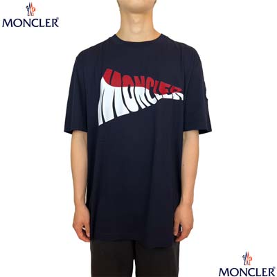 MONCLER モンクレール 半袖Tシャツ メンズ カットソー ブランドロゴ コットン グラフィック ロゴワッペン ダークネイビー 8C00058 89A17 7A9 (R60500) WA521 2025年春夏新作 【送料無料】 【smtb-TK】｜ガッツ ブランドショップ