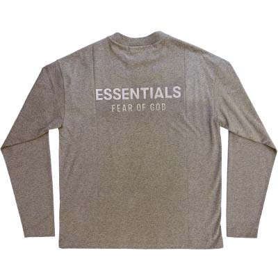 FOG ESSENTIALS エフオージー エッセンシャルズ ロンT メンズ 長袖Tシャツ FEAR OF GOD ブランドロゴ コットン ブラウン グレージュ 125SP254203F HOMESTEAD HEATHER (R24200) GB522 2025年秋冬新作 【送料無料】 【smtb-TK】｜ガッツ ブランドショップ