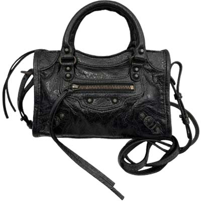 BALENCIAGA バレンシアガ ハンドバッグ 鞄 レディース Le City ショルダーストラップ ラムスキン レザー ブラック 819671 2ABEK 1000 (R290400) 522 新作 【送料無料】