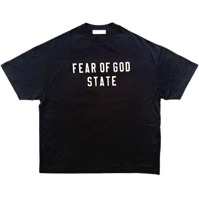 FOG ESSENTIALS エフオージー エッセンシャルズ 半袖プルオーバー メンズ ブランド名ロゴタイプ FEAR OF GOD STATE 思われ人名まえ 綿織物 労働者の一団首っ玉 黒いこと 125SP254470F JET BLACK (R18700) GB522 新作 【貨物輸送無料】