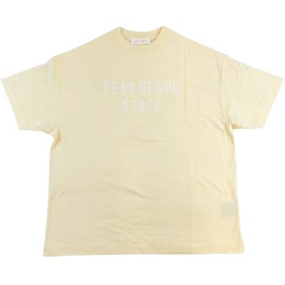FOG ESSENTIALS エフオージー エッセンシャルズ 半袖プルオーバー メンズ ブランド名ロゴタイプ FEAR OF GOD STATE 思われ人名まえ 綿織物 労働者の一団首っ玉 黄み 125SP254478F GARDEN YELLOW (R18700) GB522 新作 【貨物輸送無料】