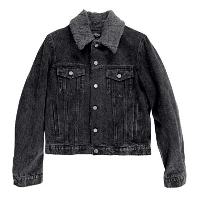 FENDI フェンディ 上衣 メンズ ジーンズ ブランド名ロゴタイプ 綿織物 羊毛 プルオーバー色つや 黒いこと FW2169 AT2H F0QA1 (R401500) COLOG522 新作 【貨物輸送無料】