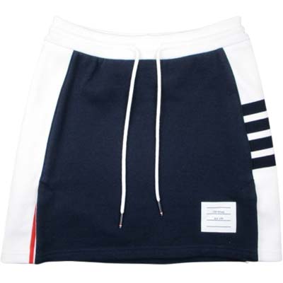 THOM BROWNE トムブラウン ミニスカート レディース 4-BARストライプ ジャージー トリコロール コットン ネイビー FJK130A-03037-415 (R111100) COLOG621 新作 【送料無料】