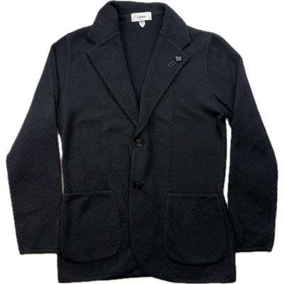 LARDINI ラルディーニ テーラードジャケット メンズ シングルブレスト ブートニエール サイドポケット コットン100% ブラック CNLJM70 PA66004 999 (R115500) COLOG621 新作 【送料無料】