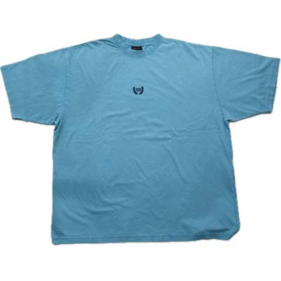 BALENCIAGA バレンシアガ 半袖Tシャツ メンズ BBロゴ Laurel Classic クルーネック コットン100% アジュールブルー 764235TSVC93515 (R118800) MENGO621 新作 【送料無料】｜ガッツ ブランドショップ 65,340円