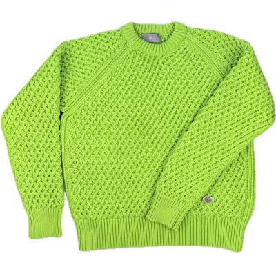 DIOR HOMME ディオールオム ティーシャツ メンズ ハニカムニット CDロゴタイプ 羊毛 ラグラン衣袂 肋材編み 緑であること 菩提樹緑であること 613M613A3014 600 (R380000) GB621 新作 【貨物輸送無料】