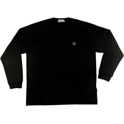 STONE ISLAND ストーンアイランド 長袖Tシャツ ロンT メンズ 左胸コンパスロゴパッチ リブ編みネック ガーメントダイ ブラック L1S152100031S0013V0029 (R38500) BJ621 新作 【送料無料】｜ガッツ ブランドショップ 27,720円