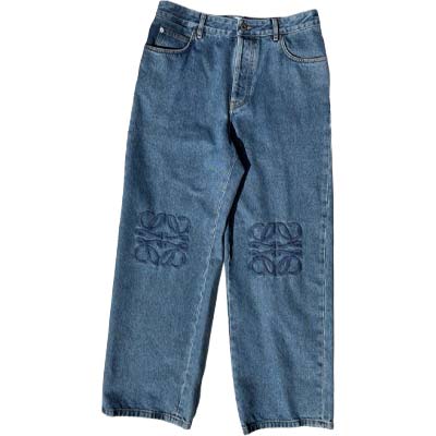 楽天市場】LOEWE / ロエベ | Gold Cuff Fisherman Jeans / ロゴ レザー