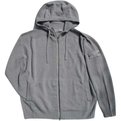 STONE ISLAND ストーンアイランド 編み物ジレー メンズ フーデッド Ghost ジップアップ コンパスロゴパッチ 隠し 薄墨色 砂ぼこり薄墨色 L1S155100035S01FFV0064 (R180400) BJ621 新作 【貨物輸送無料】