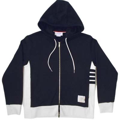 THOM BROWNE トム赤銅色 パーカー メンズ 4BAR ロゴタイプ継ぎ切れ ジップアップ トリコロール 米国海軍 MJT517A-03037-415 (R192500) COLOG621 新作 【貨物輸送無料】