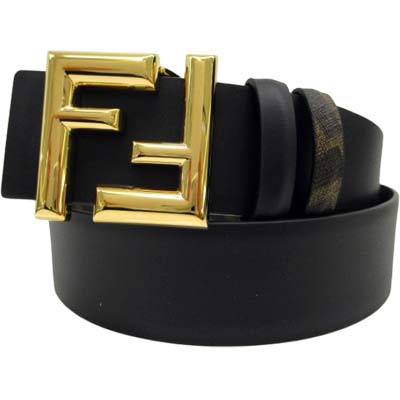 FENDI フェンディ 胴締め メンズ FFバックル リヴァーシブル なめし革胴締め FF主題 黒いこと 7C0488AFF2F1A94 (R78100) MENGO621 新作 【貨物輸送無料】