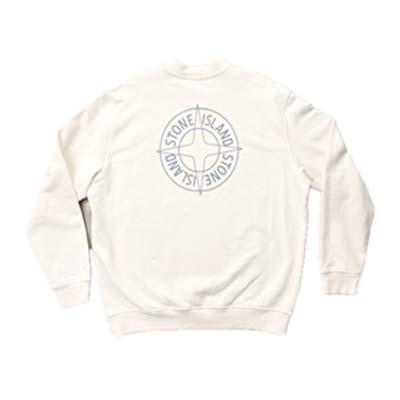 STONE ISLAND ストーンアイランド 調教師 メンズ 汗水 羅針盤ロゴタイプ 大層らしい大いさ ガーメントダイ 象牙色 L1S156100001 S0283 V0093 (R62700) BJ621 新作 【貨物輸送無料】
