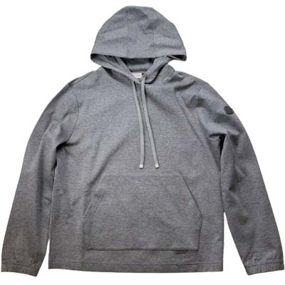 MONCLER モンク軌跡 パーカー メンズ レザーロゴワッペン ティーシャツ フーディ 綿織物雑ぜ合わせる 薄墨色 L10918G0002489B5F987 (R179300) GROP621 新作 【貨物輸送無料】