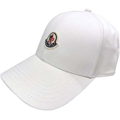 MONCLER モンク線路 旗がしら ユニ一発やる ロゴタイプ継ぎ切れ ロゴタイプ刺しゅう 野球旗がしら 白いこと L10913B0004804863036 (R60500) BJ621 新作 【貨物輸送無料】