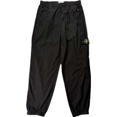 STONE ISLAND ストーンアイランド ズボン下 メンズ コンパスロゴパッチ ジップポケット ドローコード 黒いこと L1S153100049-S0003-V0029 (R74800) BJ621 新作 【貨物輸送無料】