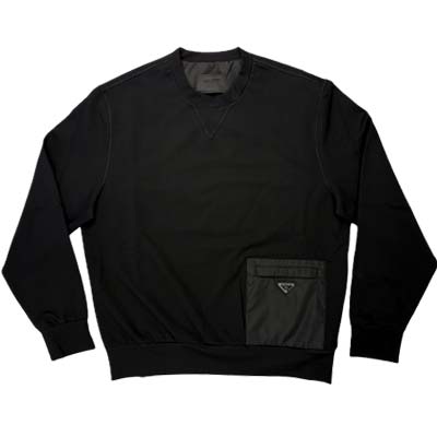 PRADA プラダ 汗水 メンズ 調教師 ナイロンジップポケット ３角形ロゴタイプ Vガゼット 黒いこと UJL179 1YSZ F0002 (R253000) GB621 新作 【貨物輸送無料】