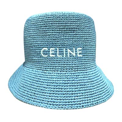 CELINE セリーヌ バケットハット メンズ レディース ロゴ刺繍 ライトブルー AA0IW3L89.07KC (R93500) BJ621 新作 【送料無料】|ガッツ ブランドショップ