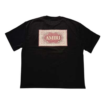 AMIRI アミリ プルオーバー メンズ 半袖 バンダナロゴ グラフィック刷り上げる 黒いこと AMTOJR1063-001 (R81400) GB621 新作 【貨物輸送無料】